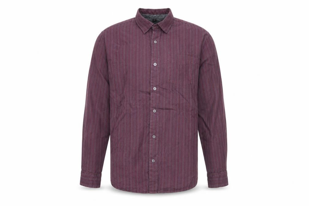 Front view of RJR.John Rocha Men's Purple Striped Shirt - M