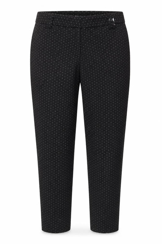Front view of Next Women's Black Polka Dot Trousers, size 12