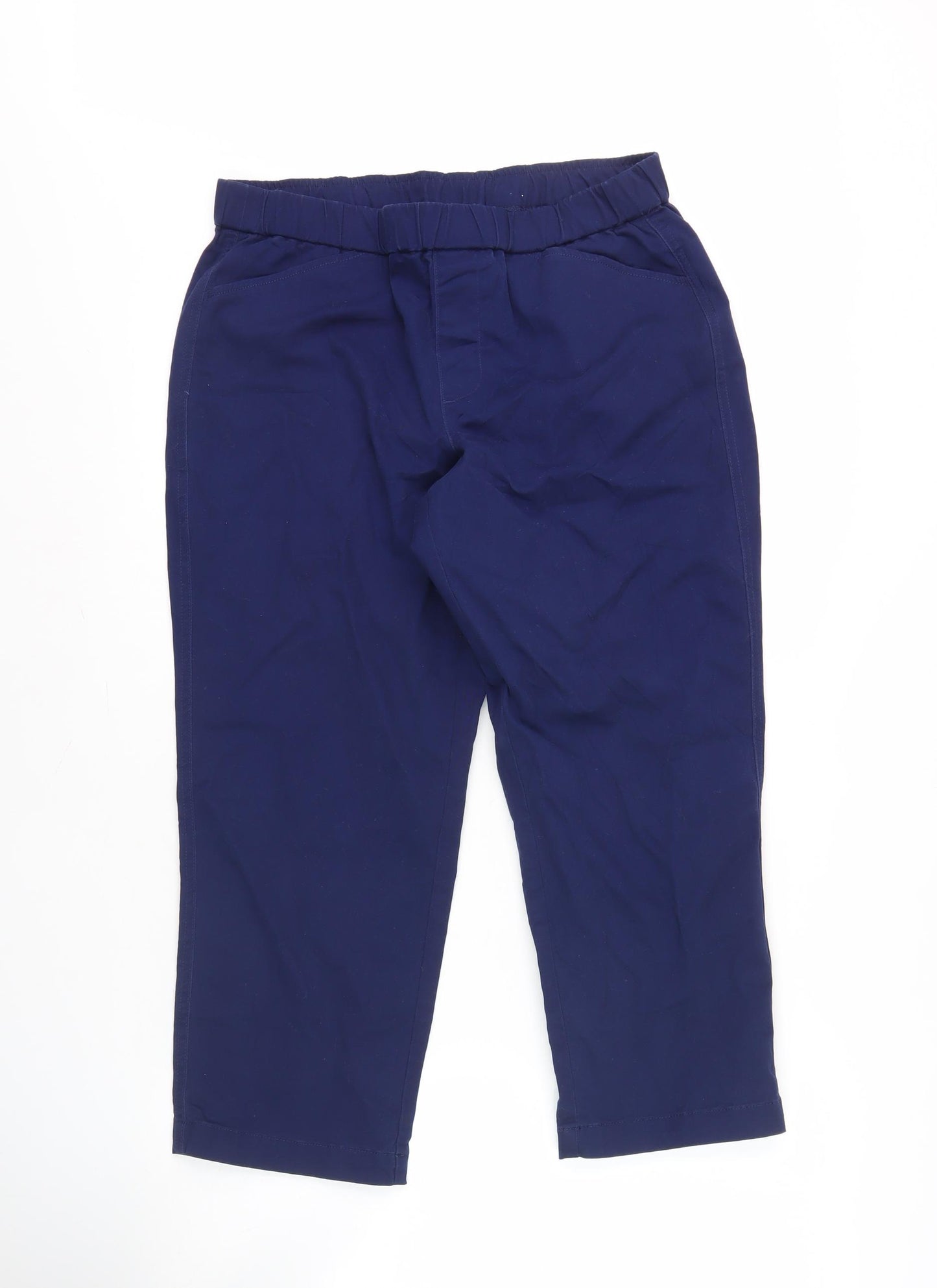 Lands' End Womens Blue Trousers Size 12 Petite Cotton