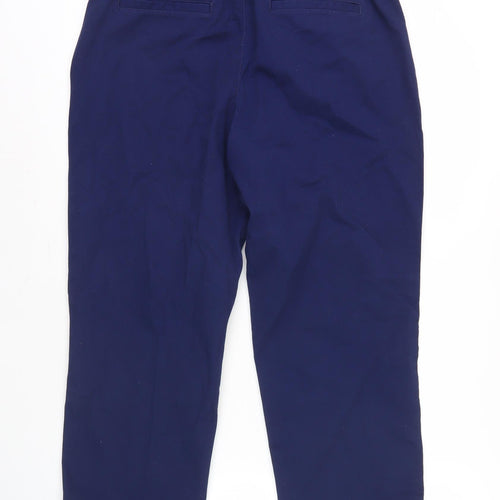 Lands' End Womens Blue Trousers Size 12 Petite Cotton