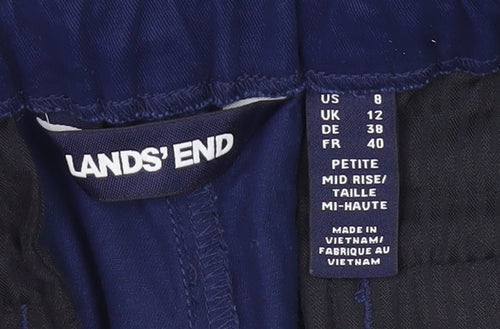 Lands' End Womens Blue Trousers Size 12 Petite Cotton