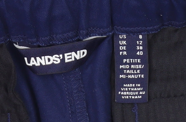 Lands' End Womens Blue Trousers Size 12 Petite Cotton