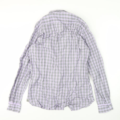 Ted Baker Men's Purple Check Shirt Size M