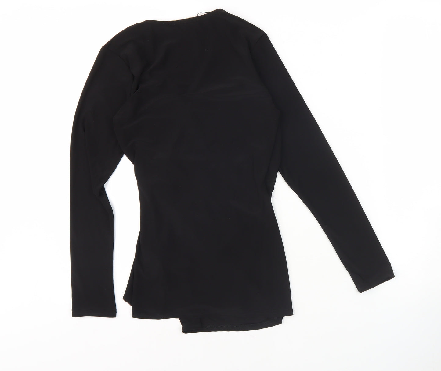 Lipsy Women's Black Wrap Blouse, Size 4