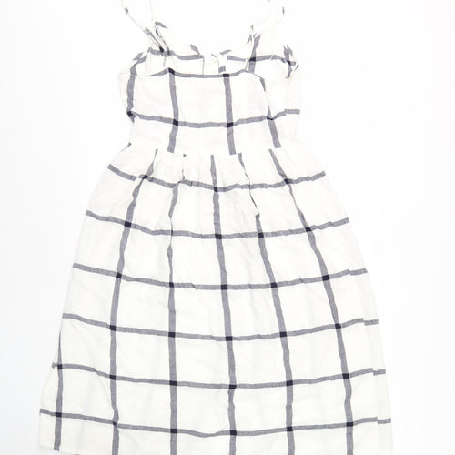 Earth Angel Women’s White Check Shift Dress M