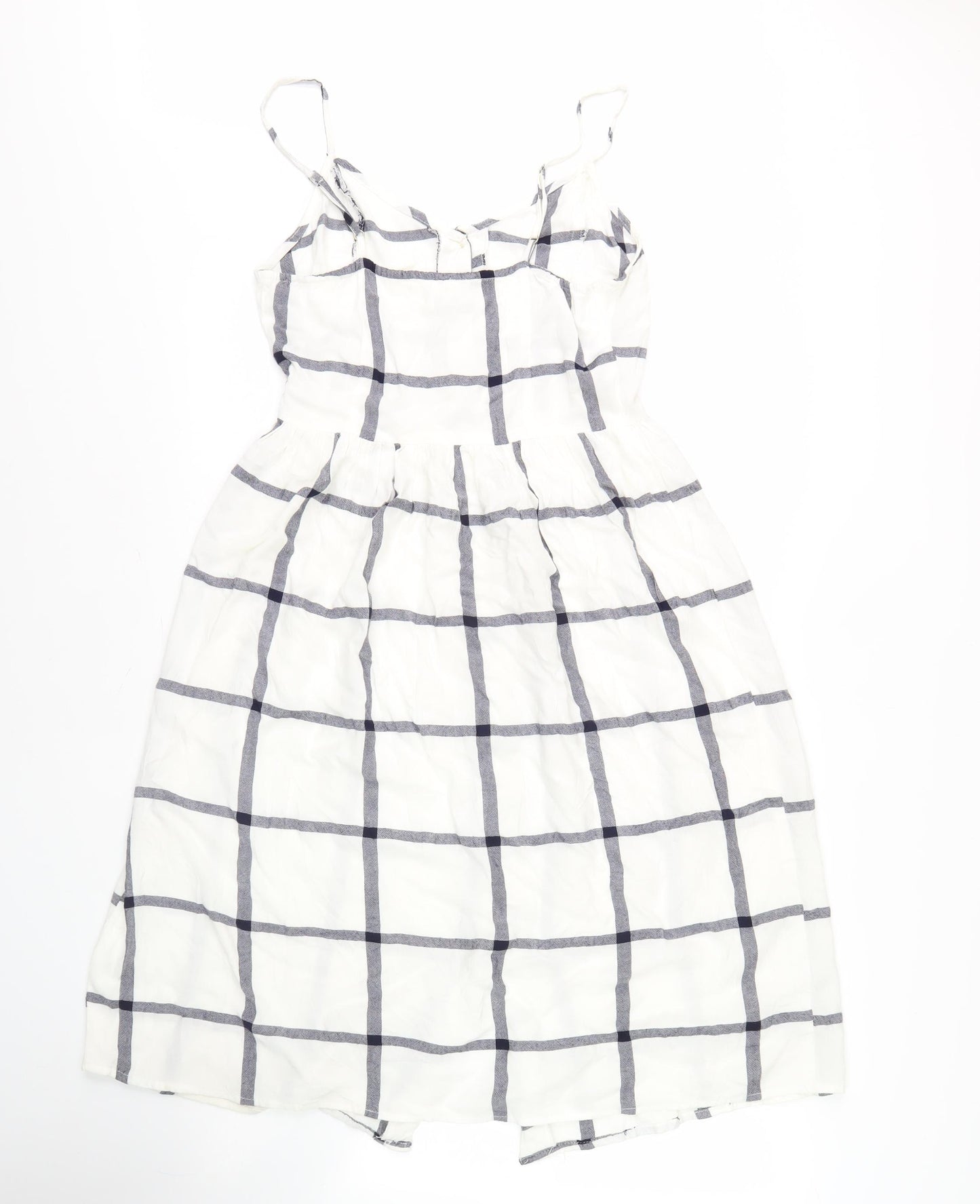 Earth Angel Women’s White Check Shift Dress M