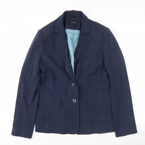 Long Tall Sally Women's Blue Blazer, Size 14 Tall