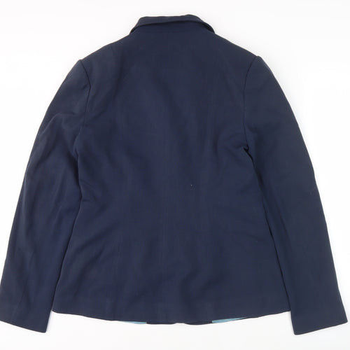 Long Tall Sally Women's Blue Blazer, Size 14 Tall
