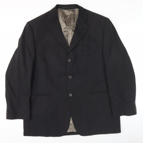 Marks and Spencer Men's Charcoal Wool Blazer, Size 42