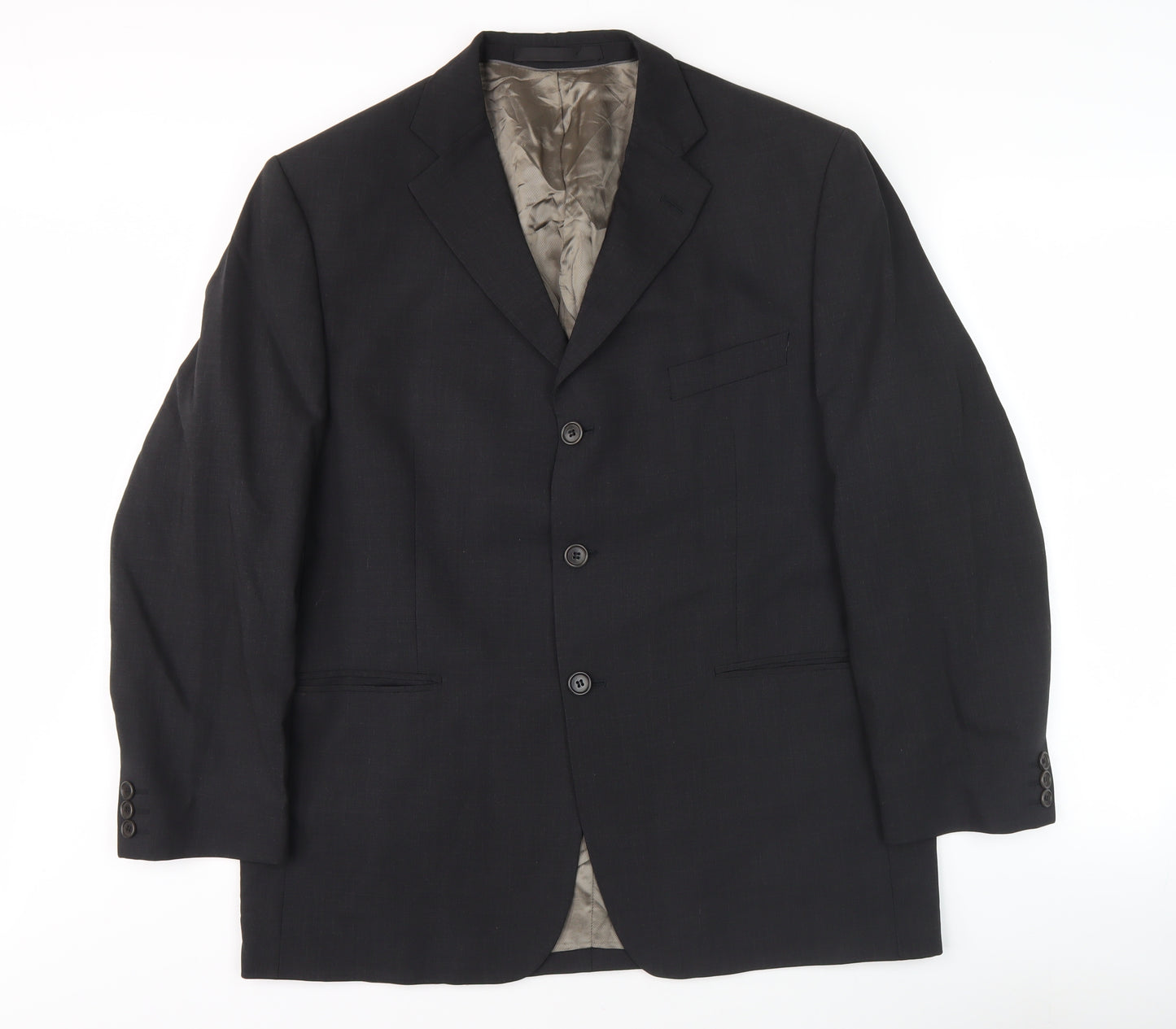 Marks and Spencer Men's Charcoal Wool Blazer, Size 42