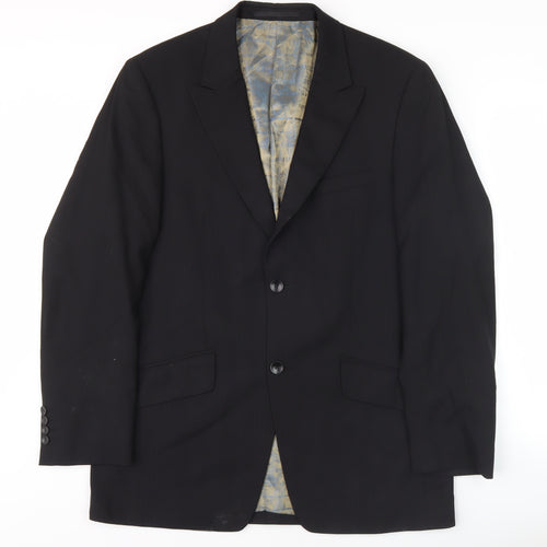 Remus Uomo Black Men's Blazer, Size M, Formal