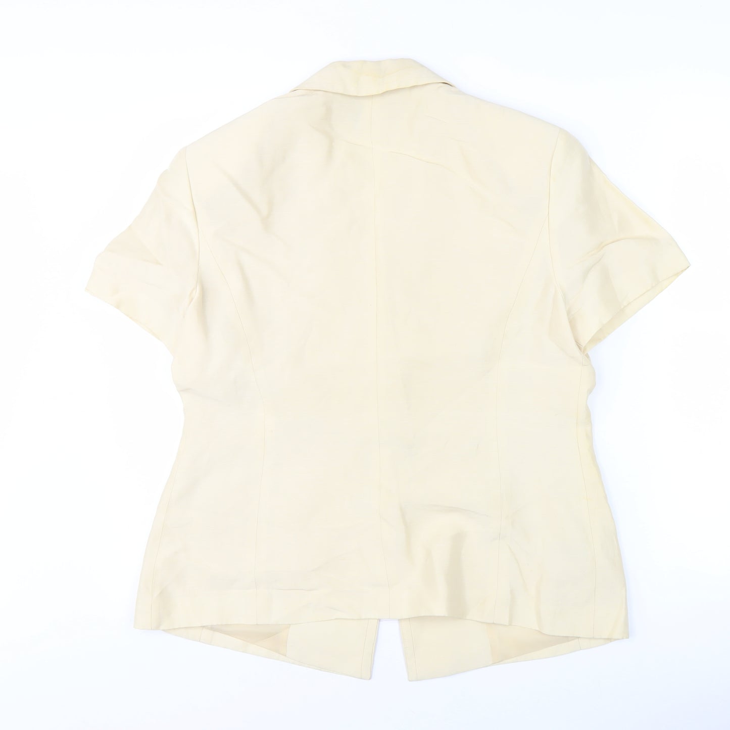 Episode Women Beige Blazer UK 14 Short Sleeve
