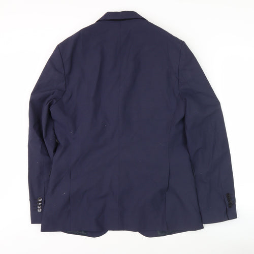 MNG Men's Blue Blazer, Size UK 38 Regular Fit, Formal