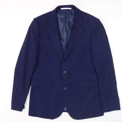 Burton Menswear London Blue Slim Fit Blazer - 38S
