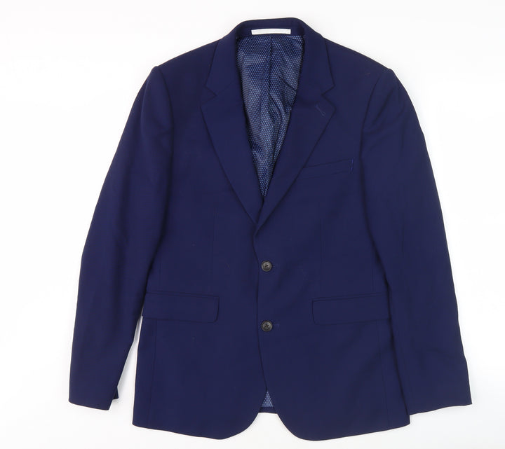 Burton Menswear London Blue Slim Fit Blazer - 38S