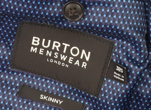 Burton Menswear London Blue Slim Fit Blazer - 38S