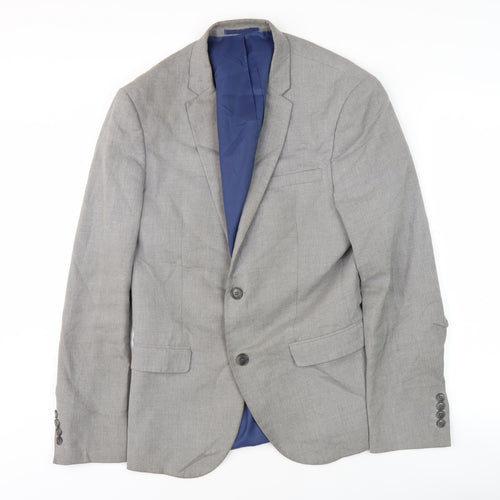 River Island Men's Grey Blazer Jacket, Size M