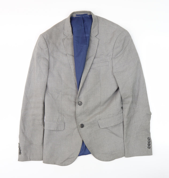 River Island Men's Grey Blazer Jacket, Size M