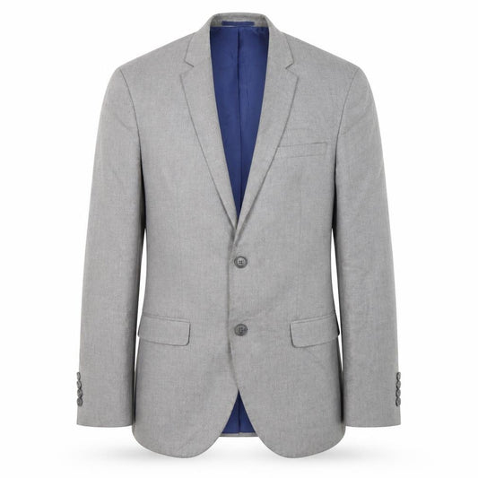 Front view of River Island Men's Grey Blazer Jacket, size M