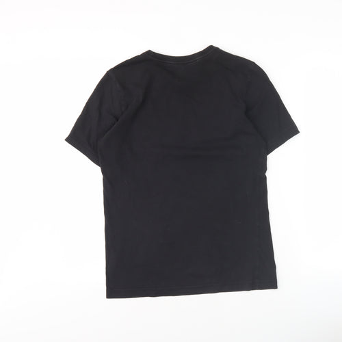 Adidas Boys Black T-Shirt 13-14 Years Logo Graphic