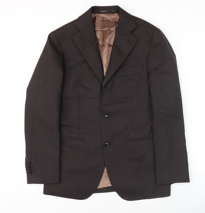 Sarto Men's Brown Wool Suit Jacket M Single-Breasted