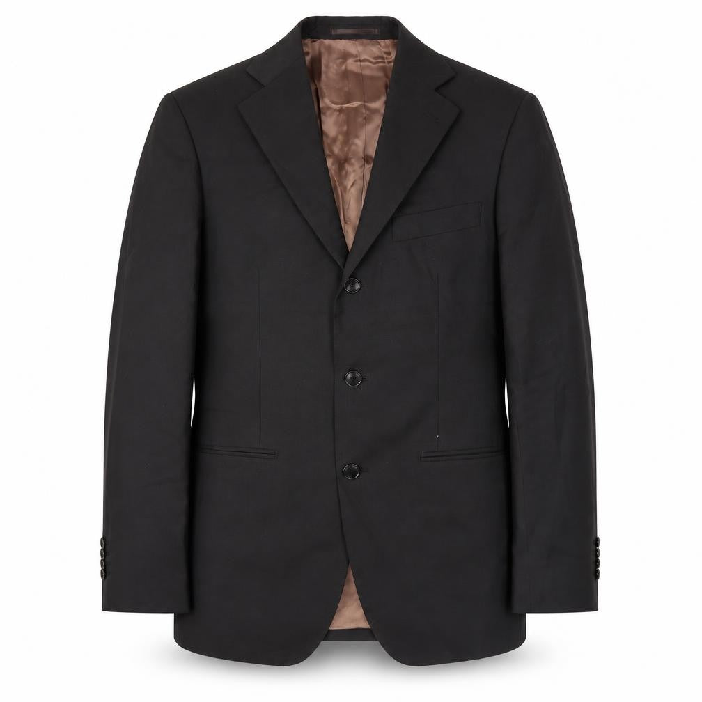 Front view of Sarto Men's Brown Wool Suit Jacket M Single-Breasted