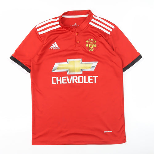 Adidas Boys Red Football Jersey Size 164