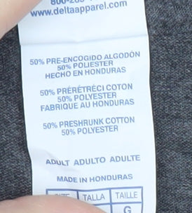 Delta Pro Weight Men's Grey Retro Graphic T-Shirt L