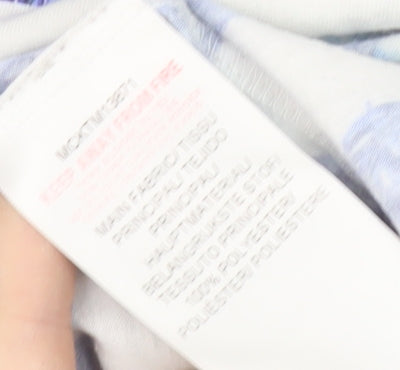 McKenzie Men's Striped T-Shirt L White Blue