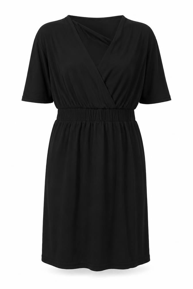 Front view of Feather & Bone Women's Black XL Dress