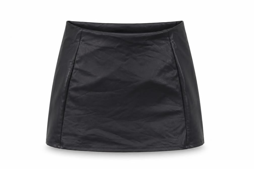Front view of H&M Women's Black Skirt S - Machine Washable, Elegant