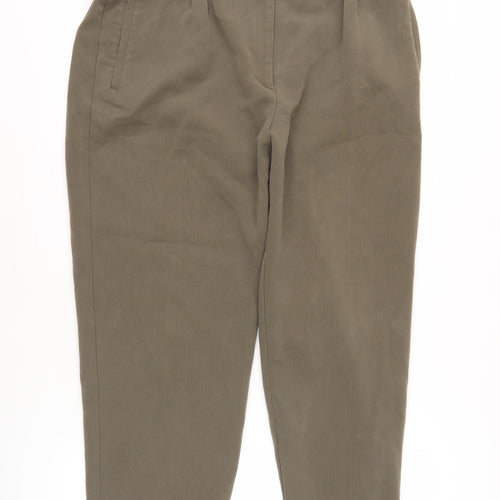 Marks and Spencer Women's Green Belted Trousers, Size 16