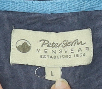 Peter Storm Men's Blue Graphic T-Shirt Large Crew Neck