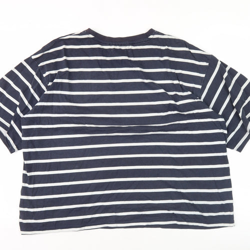 U.S. Polo Assn. Women's Blue Striped T-Shirt 2XL