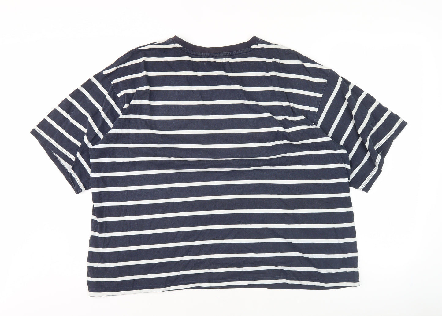 U.S. Polo Assn. Women's Blue Striped T-Shirt 2XL