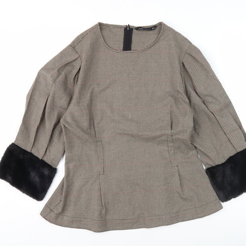 Zara Woman Women's Multicoloured Blouse 3/4 Sleeve M