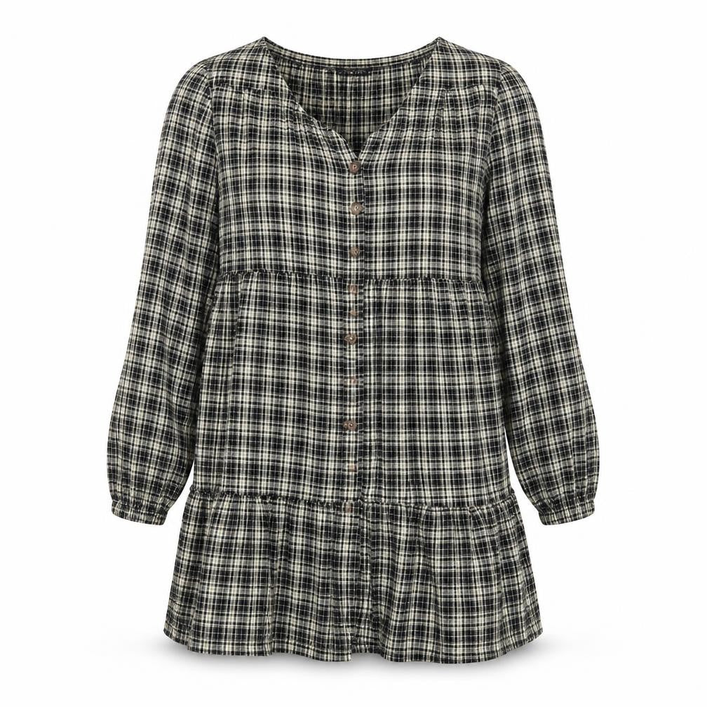 Nasty Gal Women's Multicoloured Plaid Shirt Dress Size 12