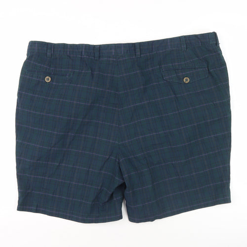 Oakman Men's Blue Check Chino Shorts Size 48