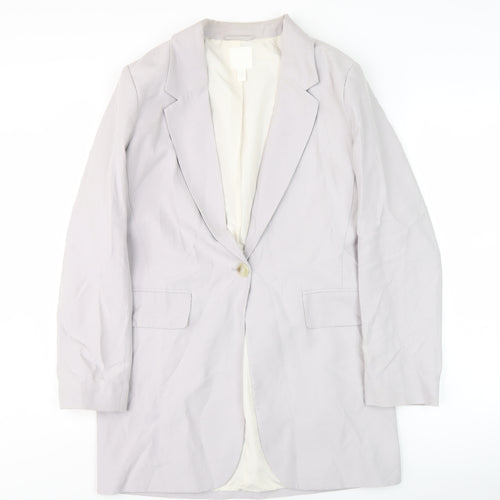 H&M Women's White XS Blazer Regular Fit
