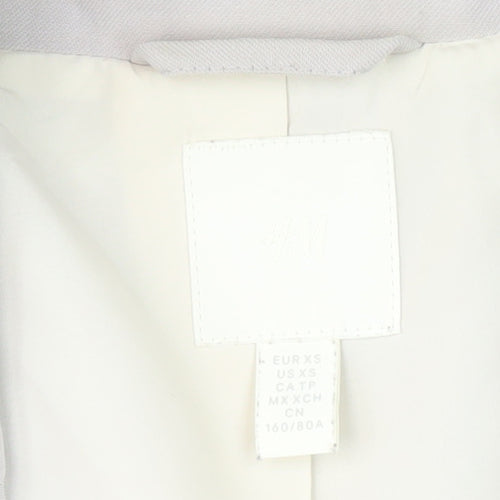 H&M Women's White XS Blazer Regular Fit