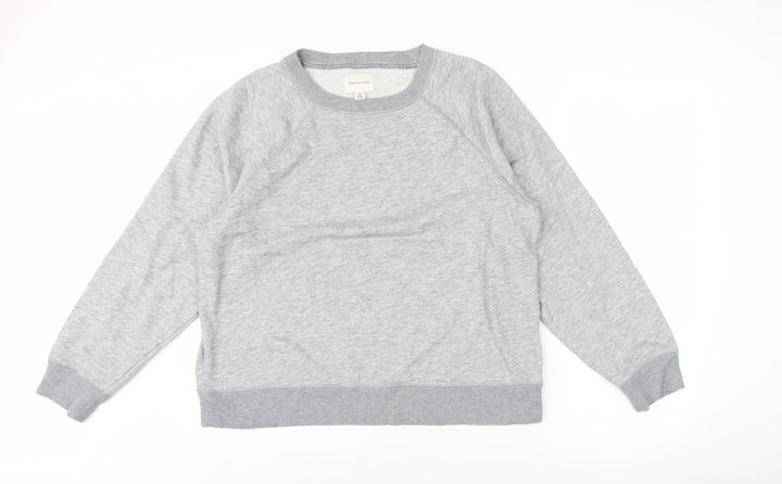 American Eagle Men's Grey Pullover Sweatshirt L