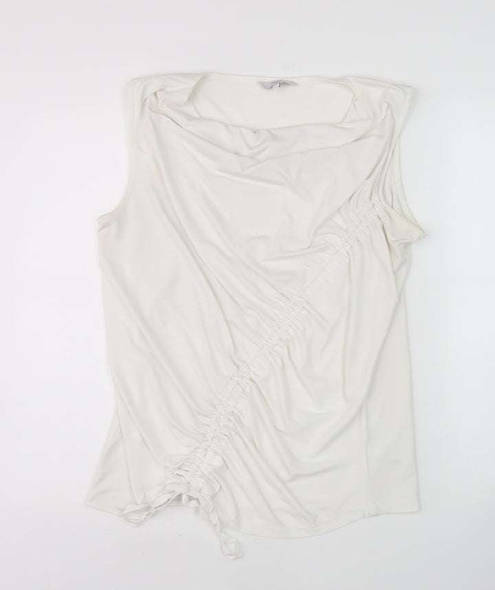 Next Women's White Sleeveless Tank, Size 12