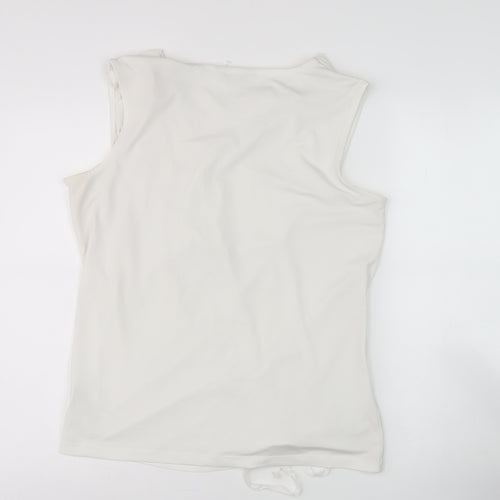 Next Women's White Sleeveless Tank, Size 12