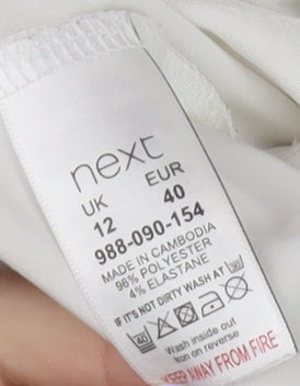 Next Women's White Sleeveless Tank, Size 12