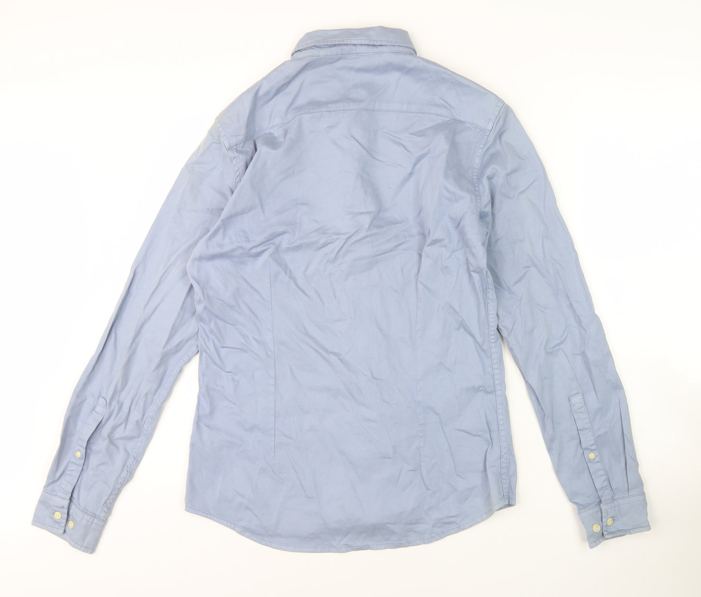 ASOS Men's Blue Button-Up Shirt, Size S