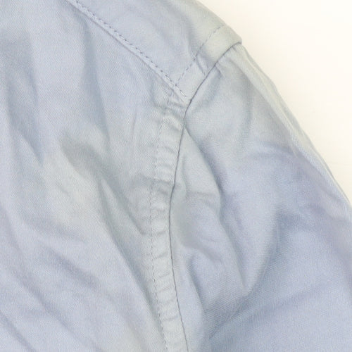 ASOS Men's Blue Button-Up Shirt, Size S