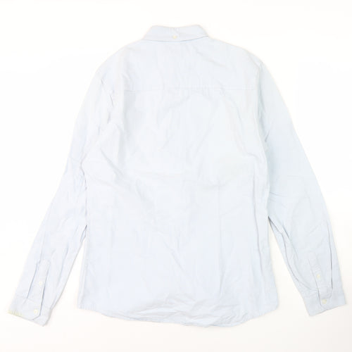 Farah Men's Blue Slim Fit Long Sleeve Shirt S