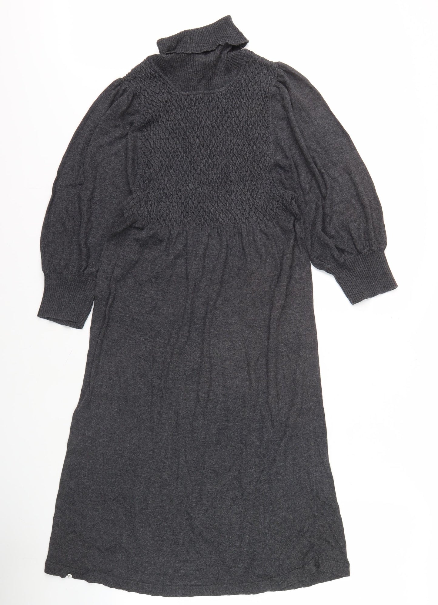 Studio Women's Grey Jumper Dress XS Long Sleeve