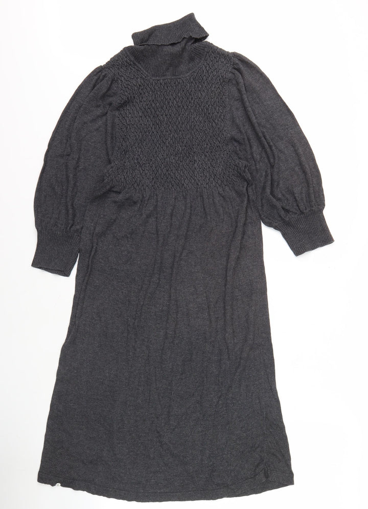 Studio Women's Grey Jumper Dress XS Long Sleeve