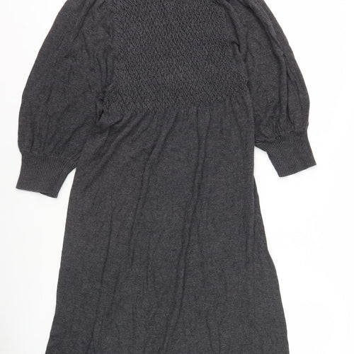 Studio Women's Grey Jumper Dress XS Long Sleeve
